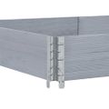 vidaXL Paletové ohrádky 3 ks sivé 150x100 cm borovicový masív