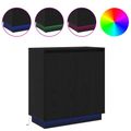 vidaXL LED komoda Čierny dub 71 x 34,5 x 75 cm Kompozitné drevo