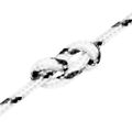 vidaXL Pletené lodné lano biele 4 mm x 25 m polyester