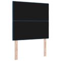 vidaXL LED hlavová doska s LED pásikmi Modrá 90 cm Zamat