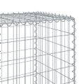 vidaXL Gabiónový kôš s krytom 400x50x150 cm pozinkované železo