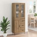 vidaXL Highboard Remeselný dub 69,5 x 34 x 90 cm Kompozitné drevo