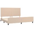 vidaXL Posteľný rám s čelom kapučínový 200x200 cm umelá koža