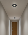 Q-13DL LED stropné svietidlo 5W - čierne, kruhové - QTEC