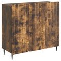 vidaXL Servírovacia skriňa Dymový dub 89 x 34,5 x 82 cm