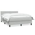 vidaXL Posteľný rám boxsping s matracom bledosivý 160x210 cm zamat