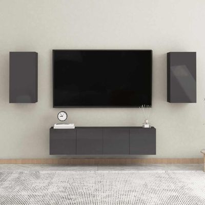 vidaXL TV skrinky 2 ks, lesklé čierne 30,5x30x60 cm, kompozitné drevo