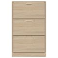 vidaXL Botník dymový dub 63x24x103 cm spracované drevo