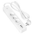 Smart predlžovací kábel ORNO OR-SH-17520/W, 1,8 m 2xUSB+USB-C WiFi TUYA Smart prodlužovací kabel ORNO OR-SH-17520/W, 1,8m 2xUSB+USB-C WiFi TUYA