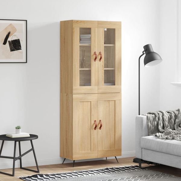 vidaXL Vysoká skrinka dub sonoma 69,5x34x180 cm spracované drevo