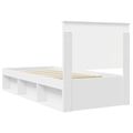 vidaXL Rám postele Biela 90 x 190 cm Masívne borovicové drevo