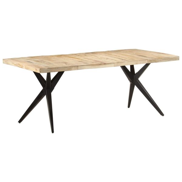 vidaXL Jedálenský stôl 200x90x76 cm surový mangovníkový masív