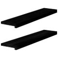 vidaXL Okenný parapet 2 ks hnedočierná 90x20x2 cm dubový masív