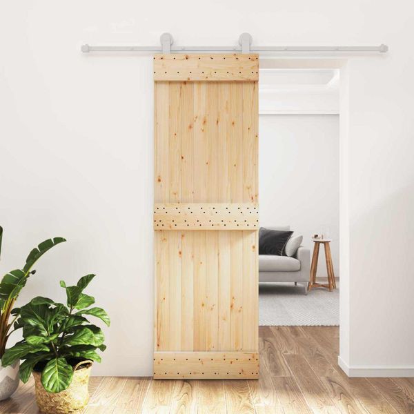 vidaXL Posuvné dvere Prírodná a biela 70 x 210 cm