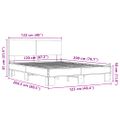vidaXL Posteľný rám sivý sonoma 120x200 cm kompozitné drevo a kov