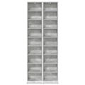 vidaXL CD Skrinka 2 ks Betónovo sivá 33 x 23,5 x 175 cm