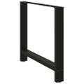 vidaXL Nohy k jedálenskému stolu, čierne, 2 ks, 100 x (72-73) cm, oceľové