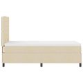 vidaXL Posteľ s pružinovým rámom s matracmi Krémová 90 x 200 cm látka