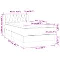 vidaXL Posteľný rám boxsping s matracom sivohnedý 90x200 cm látka