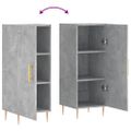 vidaXL Komoda betónovo sivá 34,5x34x90 cm spracované drevo