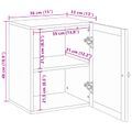 vidaXL Zavesený kabinet do kúpeľne s poličkou Hnedá 38 x 33 x 48 cm