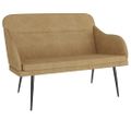 vidaXL Lavička hnedá 110x76x80 cm zamat
