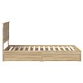 vidaXL Úložná posteľ Sonoma dub 100 x 200 cm Kompozitné drevo