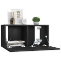 vidaXL Závesné TV skrinky 3 ks čierne 60x30x30 cm