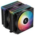 DEEPCOOL chladič AG620 BK ARGB V2 / 2x 120mm ventilátor / 6x heatpipes / PWM / pre Intel i AMD / čierny Chladič, pre CPU, pre Intel i AMD, socket LGA1851, 1700, 1200, 1151, 1150, 1155, AM5, AM4, 260W TDP, 2×120mm ARGB, 6× heatpipe, c