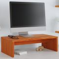 vidaXL Stojan na monitor voskovo-hnedý 50x27x15 cm masívna borovica