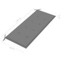 vidaXL 2-miestna záhradná lavica a vankúš 120cm sivá eukalyptové drevo