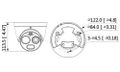 DAHUA termální duální IP kamera/ termo 256x192 f=3,5mm(51st)/ vizuál 4Mpix 4mm(71st)/ IR30m/ dome/ detekce ohně