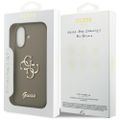 Puzdro Guess Silicone Big 4G Script pre iPhone 17 hnedá