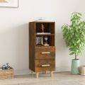 vidaXL Komoda dymový dub 34,5x34x90 cm spracované drevo