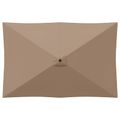 vidaXL Záhradný slnečník 200 x 300 cm Polyester Obdĺžnikový Sivohnedá
