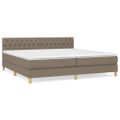 vidaXL Boxspring posteľ s matracom sivohnedý 200x200 cm látka