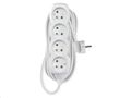 Prodlužovací kabel EMOS P0415R / 5 m / 4 zásuvky / biely / PVC / 1,5 mm2