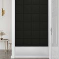 vidaXL Nástenné panely 12 ks čierne 30x30 cm látkové 1,08 m²