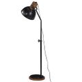 vidaXL Podlahová lampa 25 W čierna 30x30x90-150 cm E27