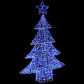 vidaXL Vianočný stromček 100 LED Modrá 120 cm Akryl