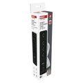 GoSmart predlžovací kábel 2 m / 4 zásuvky / s vyp. / s USB / biely-čierny / PVC / 1,5 mm2