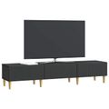 vidaXL TV skrinka 147 x 34,5 x 30 cm Čierna Kompozitné drevo
