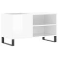 vidaXL Skrinka na platne lesklá biela 85x38x48 cm kompozitné drevo