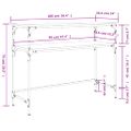 vidaXL Konzolový stolík sivý sonoma 100x35,5x75 cm kompozitné drevo