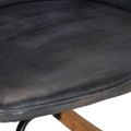 vidaXL Hojdacie kreslo sivé pravá koža