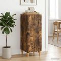 vidaXL Servírovacia skriňa Dymový dub 33 x 34,5 x 90 cm