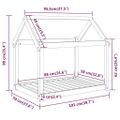 vidaXL Posteľ pre psa sivá 101x70x90 cm borovicový masív
