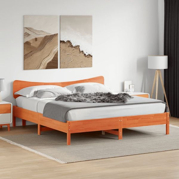 vidaXL Posteľ bez matraca voskovo hnedá 160x200 cm masívna borovica