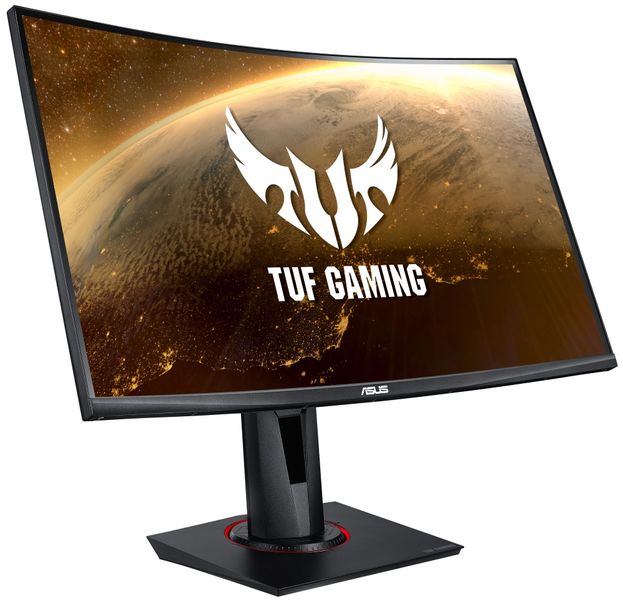 Asus TUF/VG27VQ/27"/VA/FHD/165Hz/1ms/Black/3R LED monitor, herní, prohnutý, 27", VA, 1920x1080, 16:9, 165Hz, 1ms, 400cd/m2, DisplayPort, HDMI, DVI-D, repro, černý, energ. tř.