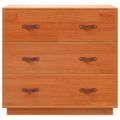 vidaXL Komoda voskovohnedá 80x40x75 cm borovicový masív